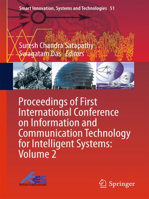 cover image of Proceedings of First International Conference on Information and Communication Technology for Intelligent Systems